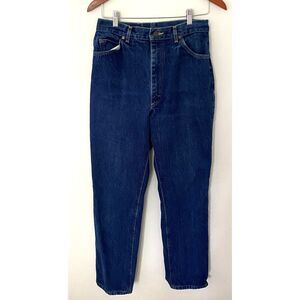 VTG 80s Lee Original Super High-Rise Mom Jeans Relaxed Fit Denim Pants USA 14 M